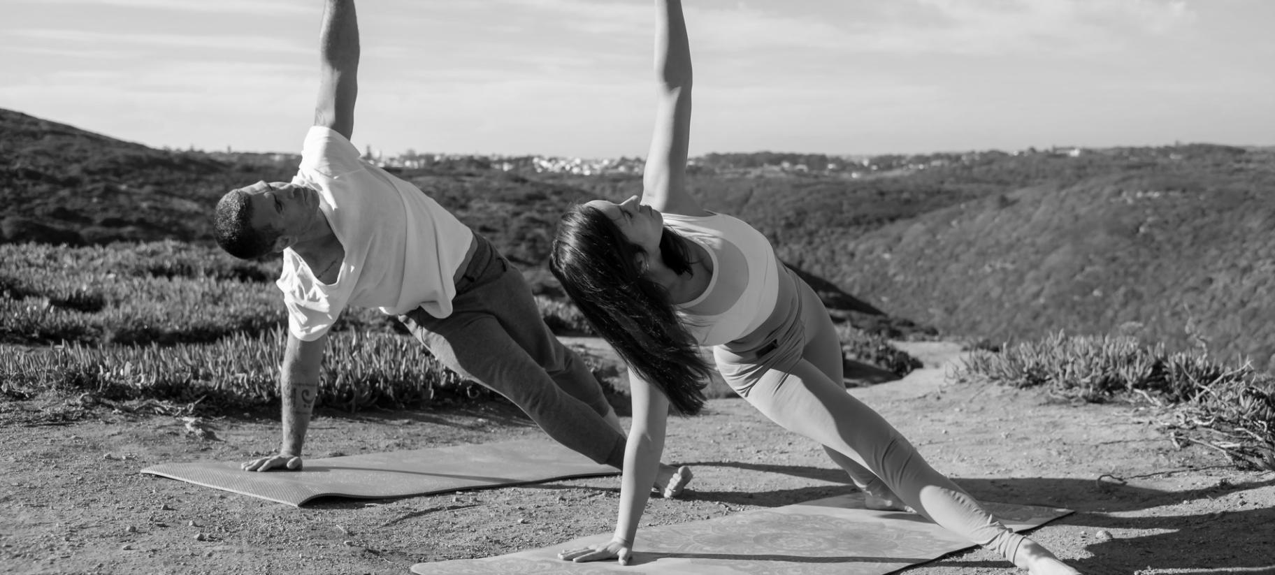 Peaceful meditation practice in natural setting